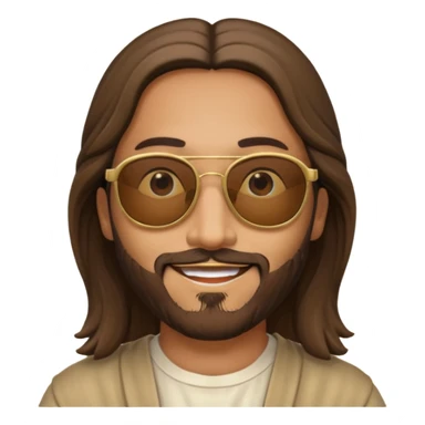 Jesus with sunglasses  sticker