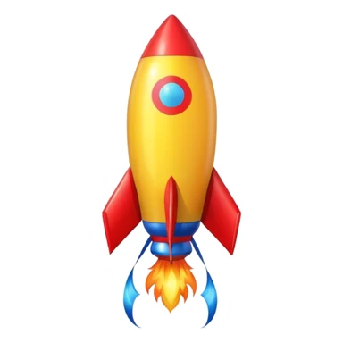rocket shaped flying balloons sticker