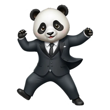 A panda dancing in suit sticker