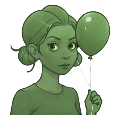 Girl with balloon sticker