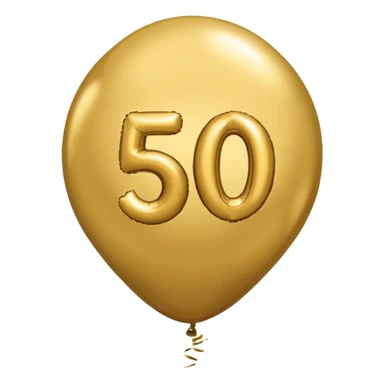 50th birthday balloon sticker