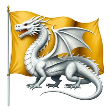 Create a flag with a red background and a white dragon like the red dragon of the welsh flag, but instead of back legs it has just a tail. This is the flag of the Anglo-Saxons sticker