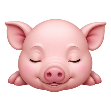 Meme-Worthy Cute Sleeping Piglet Portrait Emoji, Head resting peacefully with a contented smile, showcasing a delightfully tiny build and a luxuriously soft rosy-pink hide, eyes shut in a serene, restful nap, Simplified yet hilariously adorable features, highly detailed, glowing with a soft, drowsy light, high shine, relaxed and utterly lovable, stylized with an air of playful laziness, bright and heartwarming, soft glowing outline, capturing the essence of a comically sleepy piglet, so meme-worthy it feels like it could instantly become the next viral sensation of adorable slumber! sticker