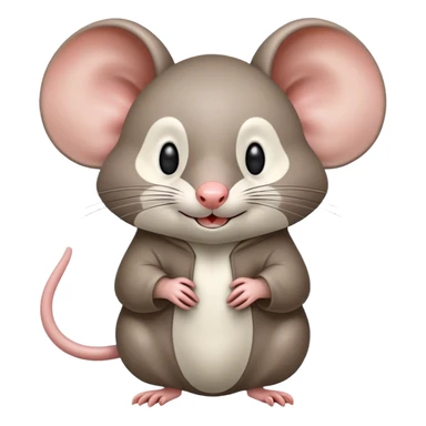 Raton con capucha, uno con la boca abierta y otro con la boca cerrada sticker