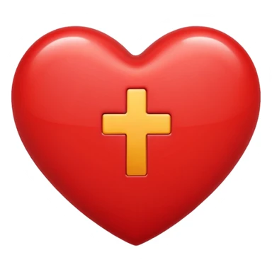 heart with plus on it sticker