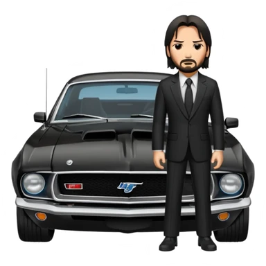 Ford mustang mach 1Jhon Wick sticker