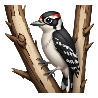 downy woodpecker sticker