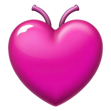 Fuchsia heart sticker