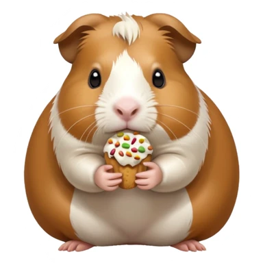 A Guinea pig eating a treat  sticker