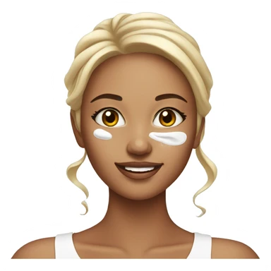 Beautiful girl doing skincare sticker