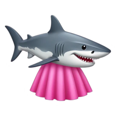 Shark with a Pink dress  sticker