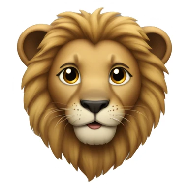 Cute Lion with black heart  sticker