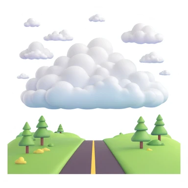 cloudy sky scene sticker