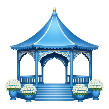 blue wedding pavillion sticker