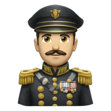 Pessoa armada, usando roupas militares, com orelha de gato. sticker