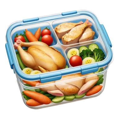 "mister energy" is a chain store selling healthy food, such as chicken, pork, or fish with vegetables.
create a logo without a person for this.
it's basically a lunch box iwth a clear lid on top sticker