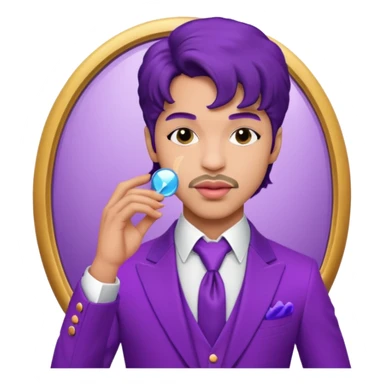 prince the singer kissing the mirror sticker