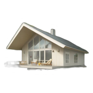 scandinavian modern summer house sticker