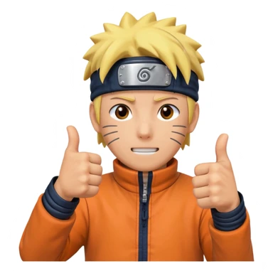 naruto shows thumbsup sticker