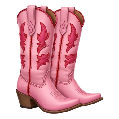 cowgirl boots cute a tiny bit of red and pink on it NO TEAL a little girlie sticker