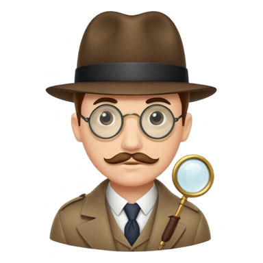 detective with a monocle eye sticker