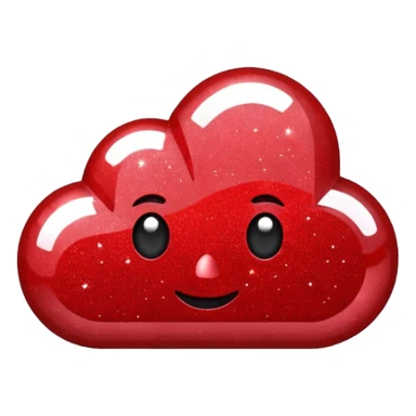 red glitter cyberpunk sticker