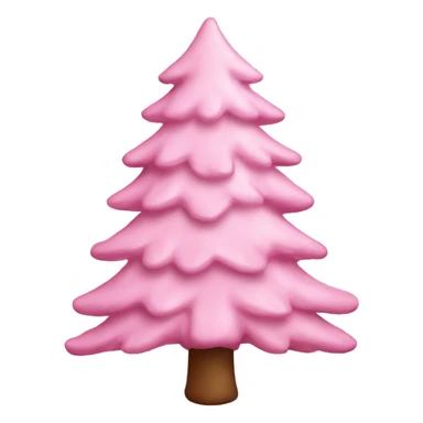 baby pink Christmas tree sticker