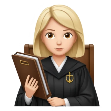 YARGIÇ KADIN ELİNDE DOSYA VAR,YARGIÇ KIYAFETİ GİYİNB sticker