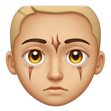 Face with scar under the eye sticker