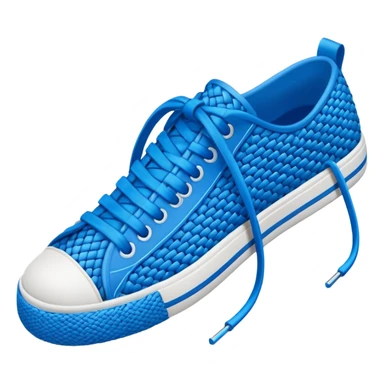make an emoji of blue shoe laces only sticker