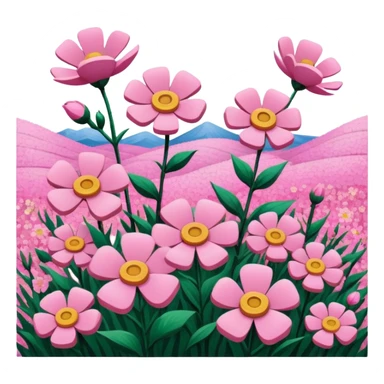 van gogh pink SPAM  meat flowers landscape sticker