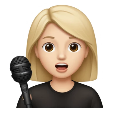 chant avec un micro sticker