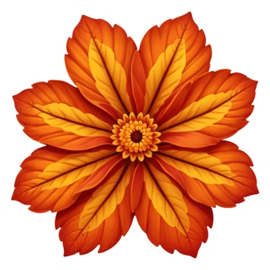 An autumn flower with orange-red leaves curling gently.
















































 sticker