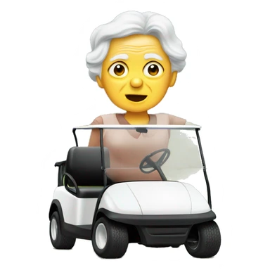 Old lady golf cart crashed into tree sticker