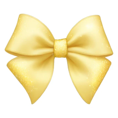 Pastel yellow bow with sparkles sticker