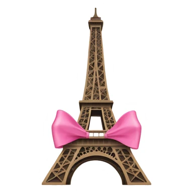Eiffel Tower with a pink bow on it  sticker