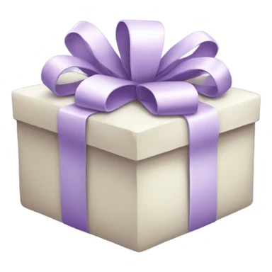 Lilac gift with a white ribbon sticker