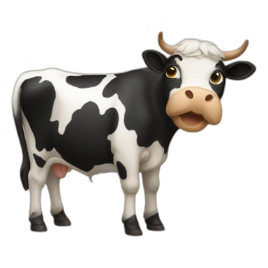 Chat sur une vache sticker