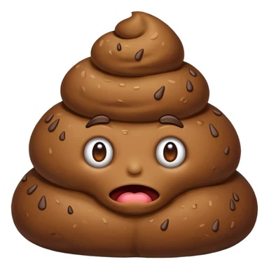 Poop with a frown  sticker