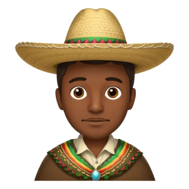Mexican man wearing a university of Texas sombrero sticker