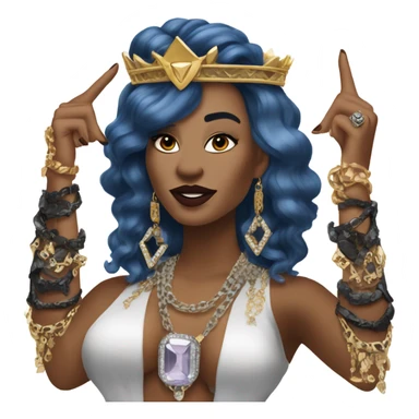 Use my image i am Deborah as a Queen of rock with jewelry sticker