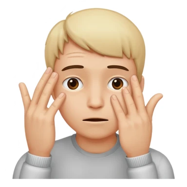 Face palm with 10 fingers sticker