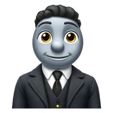 thomas the tank engine wearing a suit sticker