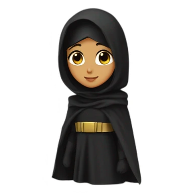 batman girl muslim niqab sticker
