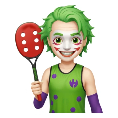 joker playing pickleball sticker
