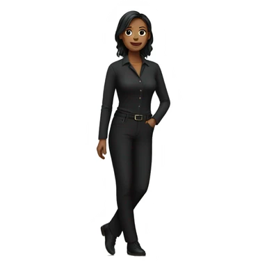 woman in black trousers  sticker
