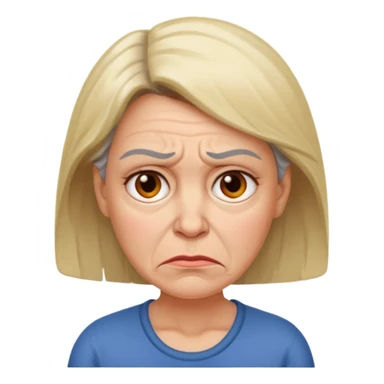 frustrated female aged 58 emoji sticker