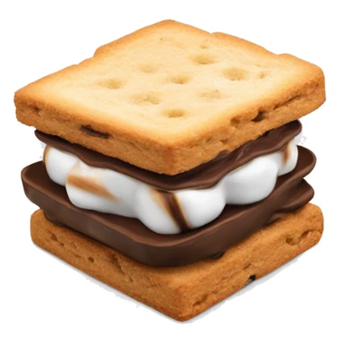 Realistic smores cookie sandwich isolated  sticker