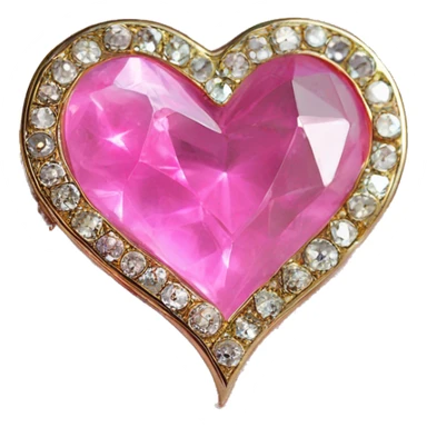 Sailor moon gemstone pink heart transformation brooch  sticker