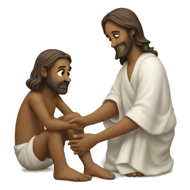 Jesus washes his disciples feet  sticker